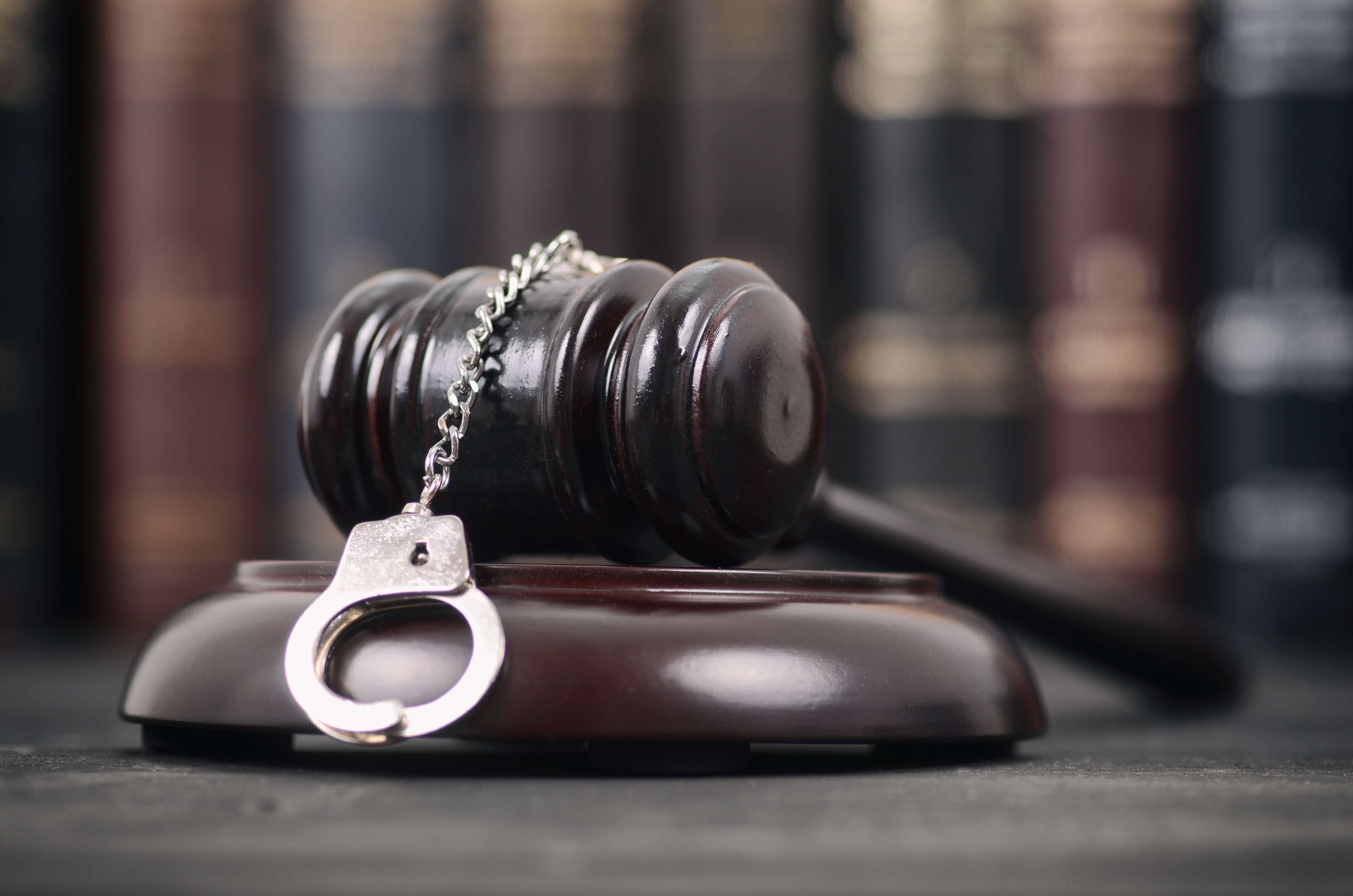 Gavel and handcuffs - felonies in Indiana